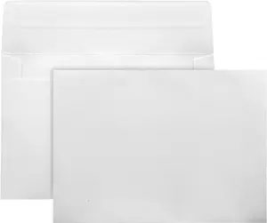 50 Pack White A7 & 5X7 Self-Sealing Envelopes for Invitations, Photos, Cards & Mailings - Wedding & Occasion Ready xflyxin