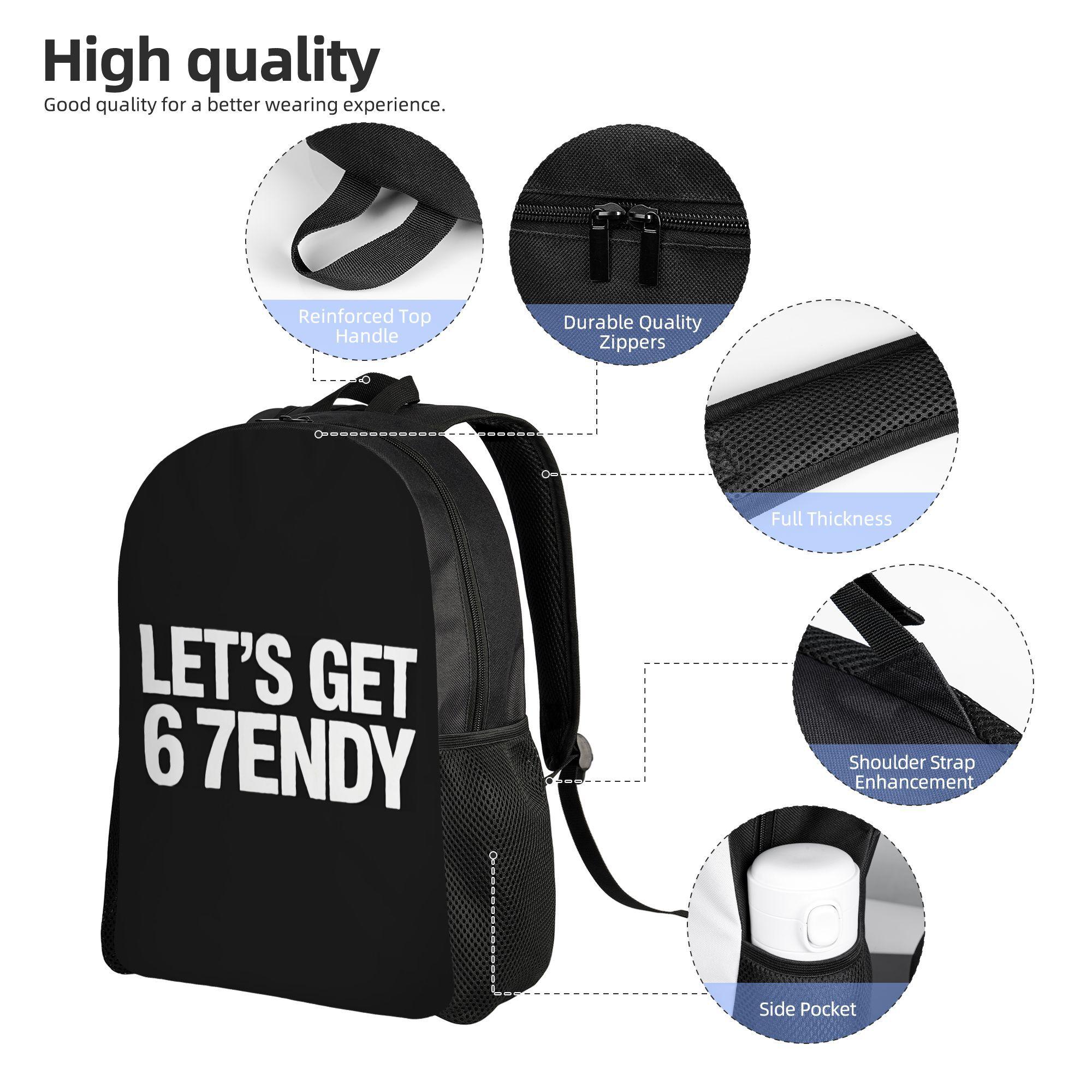 1pc 1pcs Let's Get Sendy '67' Retro Laptop Bag Suitable for School & Office - Adjustable Strap, Zipper Closure, Washable Daypack with Sendy '67' Print, Casual Student Gift (Back to School), for Teenager
