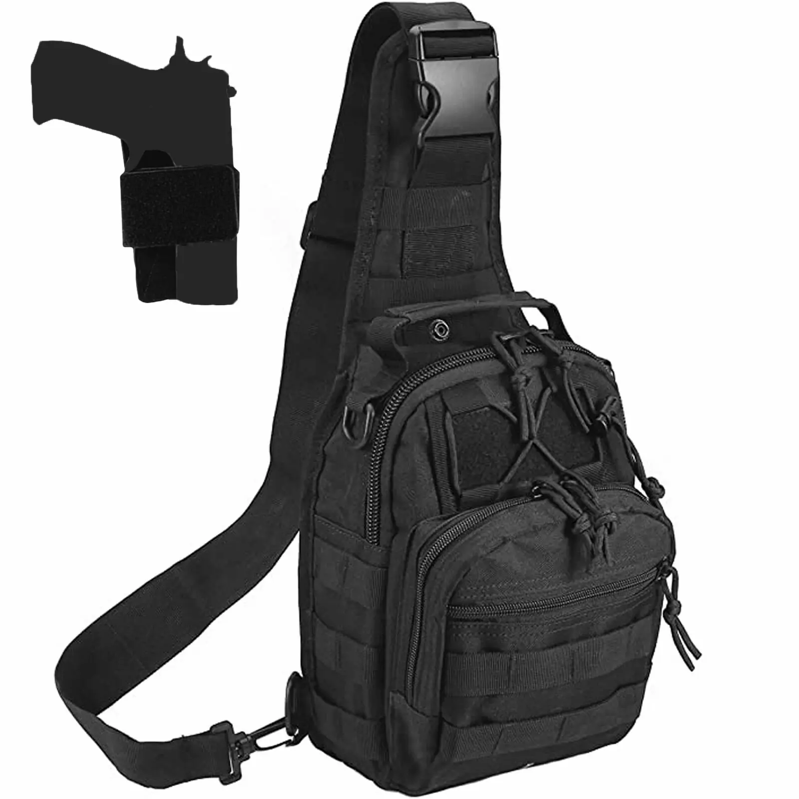 Tactical Compact EDC Shoulder Bag - Concealed Carry Shoulder Bag for Shooting, Traveling, Hiking, Outdoor Sports, Walking, Cycling, Camping, Tactical Shoulder Chest Bag, Najiny Military Molle Waterproof Multi-function Crossbody Shoulder Backpack Handbag