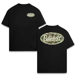 Peterbilt Camo Logo Graphic Tshirt, Premium Cotton Blend Fabric, Comfortable Unisex Fit, Perfect Gift For Truck Drivers, Outdoor Lovers & Big Rig Fans