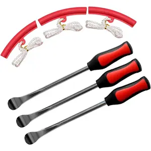 11.5" Tire Spoons Motorcycle Tire Changer Tools Bike Tire Iron Levers Repair Kit with 3 Rim Protectors