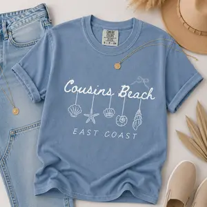 Comfort Colors Cousins Beach T-Shirt TSITP Shirt The Summer I Turned Pretty Tee Team Conrad Team Belly Team Jeremiah East Coast Beach Shirt Casual Wear, Menswear, Womenswear - TrendWear USA