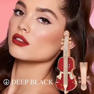 Violin Mascara, Long-Lasting Volumizing Waterproof Formula, Natural, Sweat-Resistant, 3.5g, Perfect for Daily Use