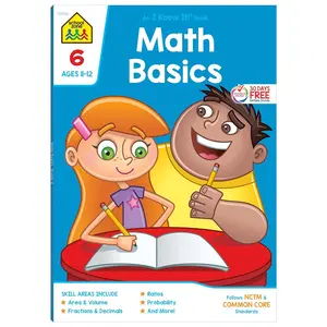 School Zone - Math Basics 6 Workbook - 64 Pages, Ages 11 to 12, 6th Grade, Powers and Exponents, Order of Operations, Fractions, Estimating, and More (School Zone I Know It!® Workbook Series) Paperback – July 31, 2017