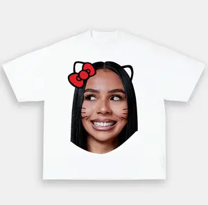 Mariah Kitty The Scientist Cute Rap Big Face Graphic Tee