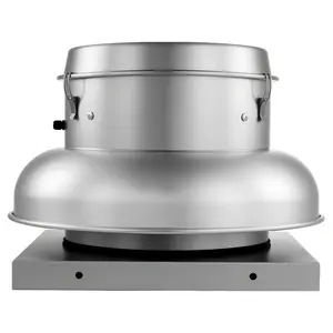 Roof Exhaust Fan, Attic Vent Fan with High-Power Motor, 21 inch Fan Base Heavy-Duty Aluminum Alloy, Speed Control Adjustable Airflow 900/1500 CFM, Compact for Garage, Kitchen, Bathroom, Silver