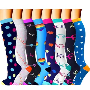 6 Pairs Compression Socks for Women Men Circulation ForRunning,Athletic,Fitness Enthusiasts Soreness Reduction,Office Workers Breathable Outdoorfun