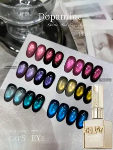 XEIJAYI 1pc Super Bright Cat Eye Nail Polish - Dopamine Series, Magnetic Gel For Autumn/Winter Fashion Salon Design, High-Shine Dazzling Manicure Art, Premium Nail Art Tools For Women And Enthusiasts.