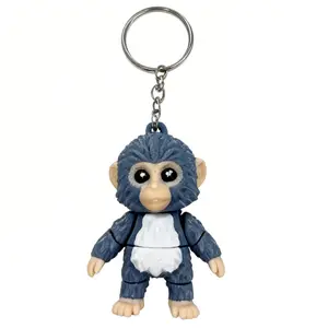 Cute Punch Monkey Keychain, Soft Plush Monkey Charm, Protects Small Toy Monkeys, Bag Decoration, Healing Gift Idea
