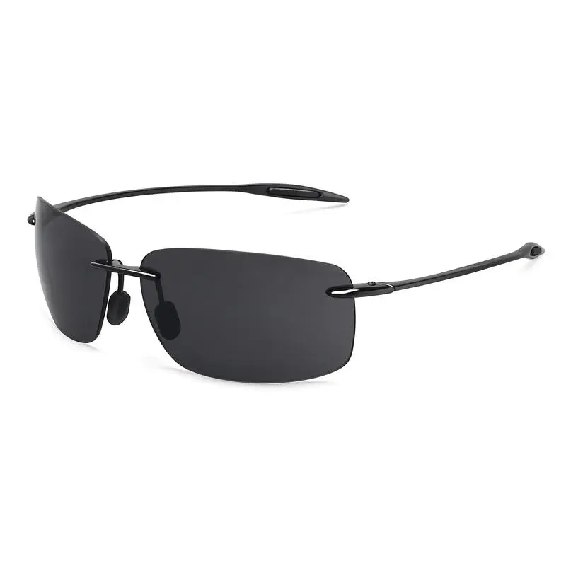 Unisex Ultralight Polarized Sports Sunglasses 2025 Summer TR90 Rimless High-Quality Outdoor Shades with Ultra-Flexible Frame, Lightweight, Polarized Lenses Women's, Sports Style Men's, Plain Cool Easy to Style for Fishing Driving, Lightweight Sunglasses