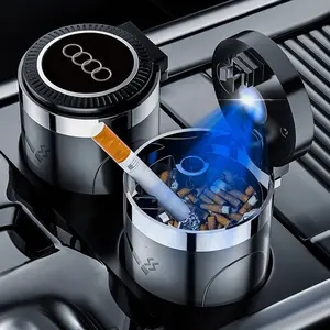 Car Ashtray with Lid, Multi-Functional Anti-Fly Ashtray for Audi Cars, Car Interior Accessories, 1 Piece Pack