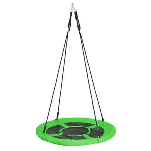 Zeny 800lb 40" Round Oxford Fabric Circle Swing Set - Adjustable Hanging Rope, Waterproof Seat, Includes Hooks for Kids' Outdoor Patio Picnic Use