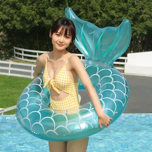 Mermaid Tail Pool Float, Cute Fun Swimming Ring, Outdoor Pool and Beach Use, Party Floating Circle, 1 Piece Pack
