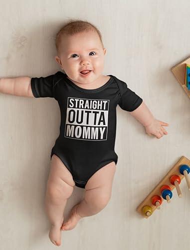 Tstars Straight Outta Mama Bodysuit - Funny Baby Clothes Outfit for Newborn Girl or Boy Gift for New Parents America Humor Versatile