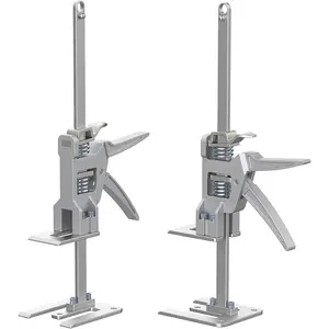 Labor-Saving Arm Jack Two- Set for Wall Tile Positioning, Doors, Windows, Cabinets, Installation, Furniture Lift, Drywall Lift, Lift Tools (Silvery, 15.7)