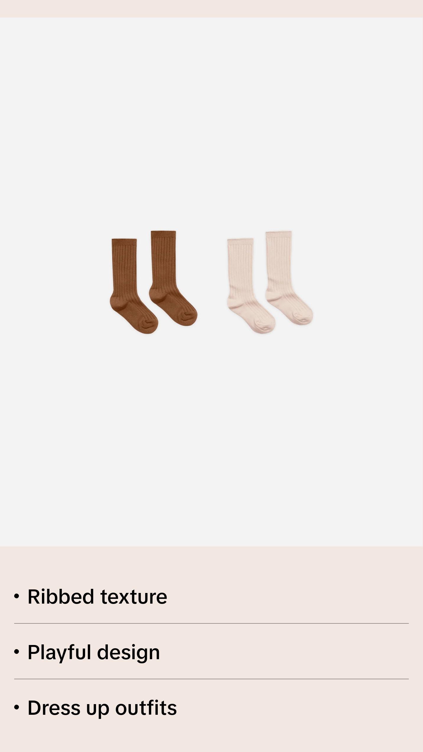 Saddle & Shell Ribbed Socks Set