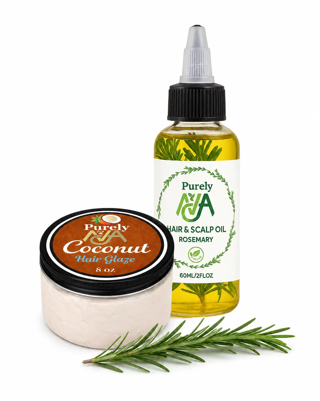 The Queen Haircare Repair and Detox Bundle with Rosemary, Tea Tree Oil, Coconut, Vanilla – Soothing Damaged Hair Repair, Healthy Hair Oil, Glaze Treatment