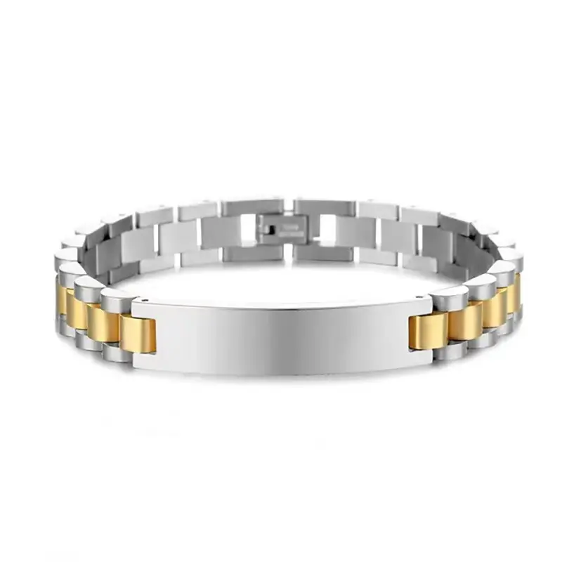 City Fashion Bracelets for Men& Women,Titanium steel jewelry, Stainless steel curved label couple watch strap bracelet, Adjustable,Jewelry gift,Brooke Bracelet