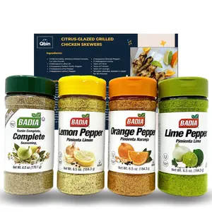 Badia  Complete Citrus Bundle - QBIN Recipe Card - Variety Pack of 4 Flavor Spice Lemon