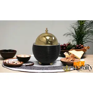 4.5 L Regal Gold Round Chafing Dish | Luxurious Food Warmer for Grand Events & Celebrations
