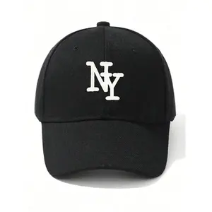 1Pcs Embroidered Ny Washed Baseball Cap, Adjustable Snapback Cap, Adjustable Large Brim, Vintage Street Style Sun Hat, Unisex Outdoor Cycling Hiking Vacation, Outdoor Hats
