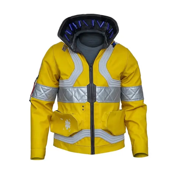 Ox and Bulls Handmade Edge-runners David Martinez Neon Jacket Cyberpunk 2077 David Cosplay Costume Casual Vegan Leather Jacket Menswear Zipper Coats Personalized Shirt Underwear Tops