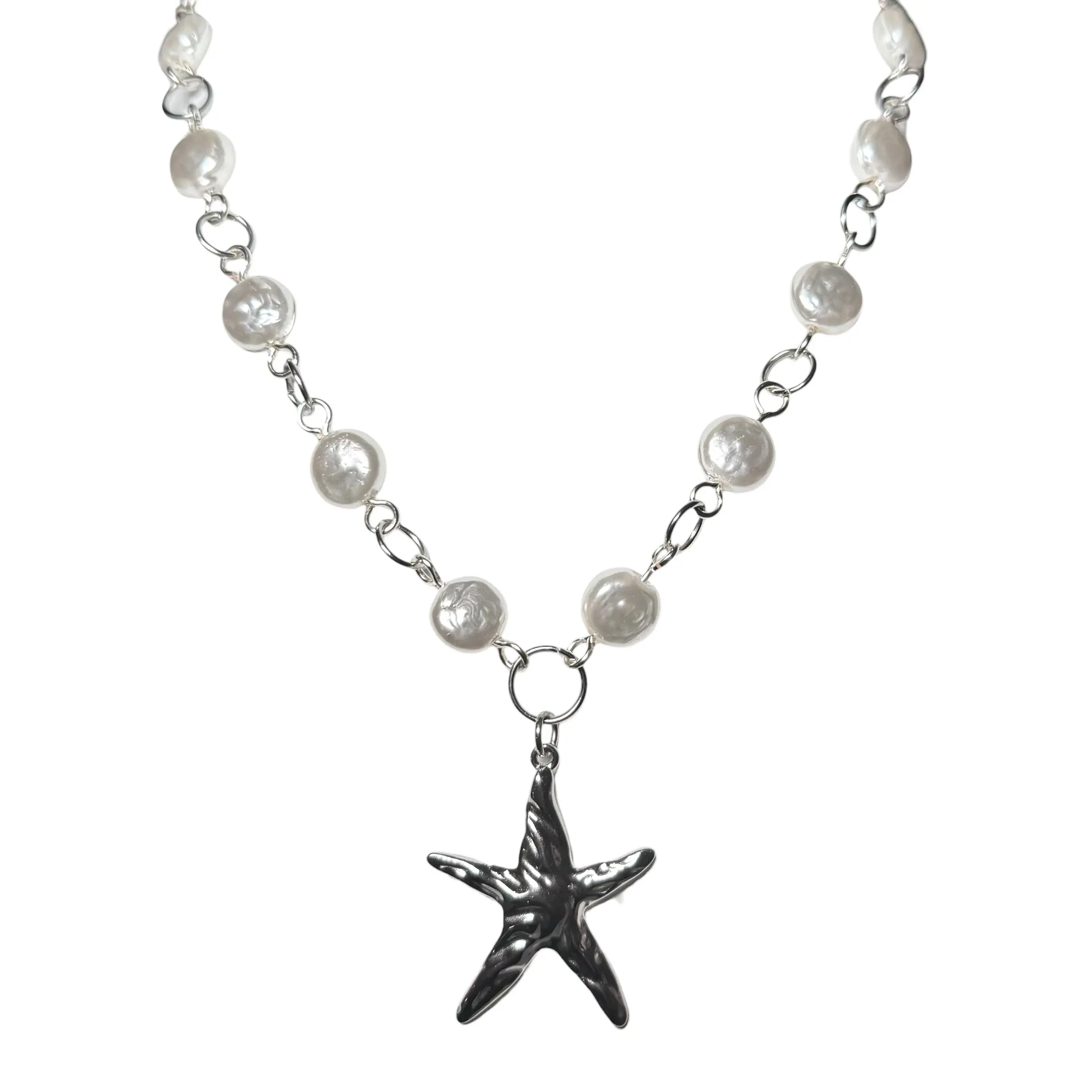 Sea Spell Necklace - 14-17" Adjustable High-Quality Glass Beads Tarnish-Resistant Bold Statement Piece for Women