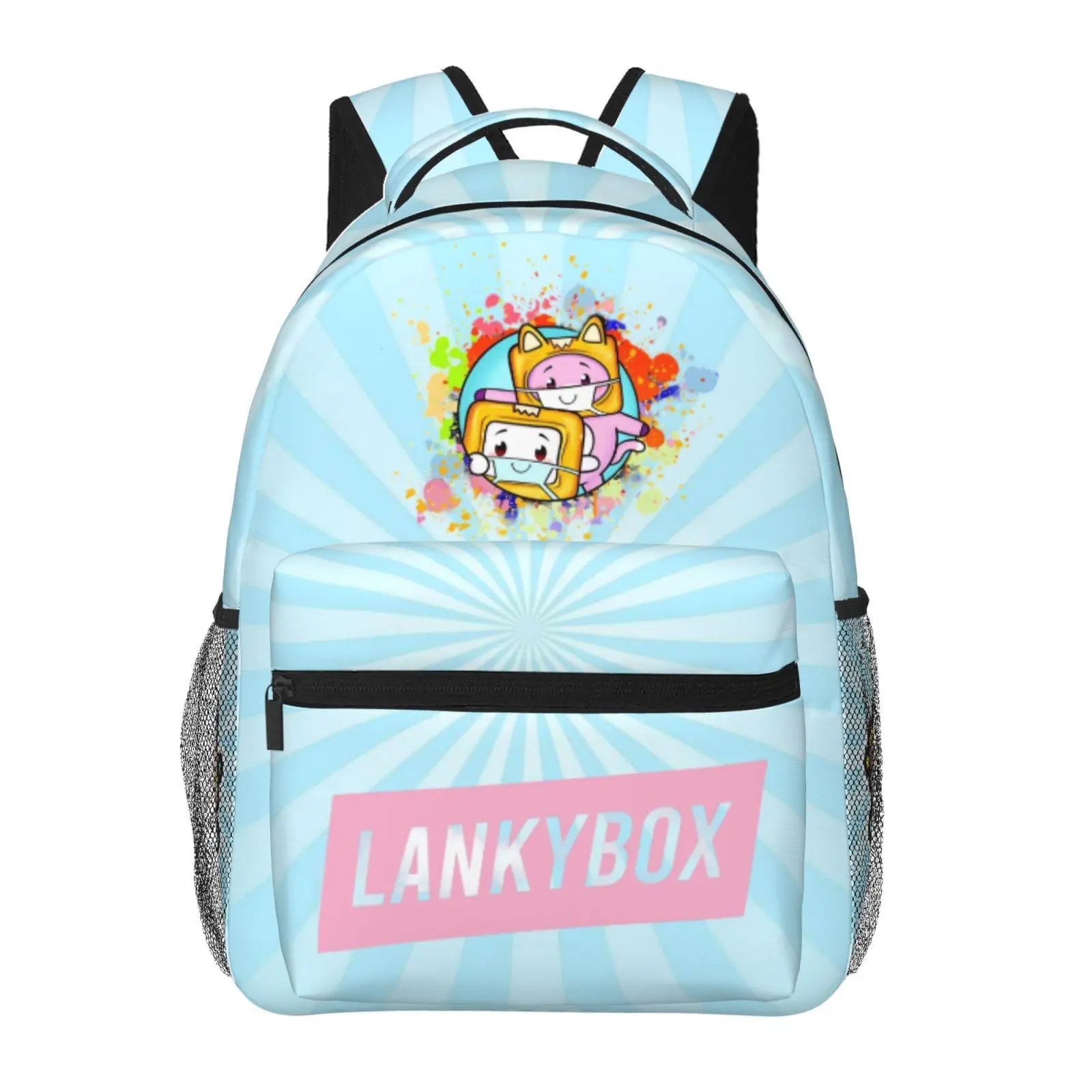 Men's Lankybox Backpack Cute Lightweight Lankybox toys Laptop Backpack Casual travel Daypack Lankybox merch stuff for friends, colleagues, family