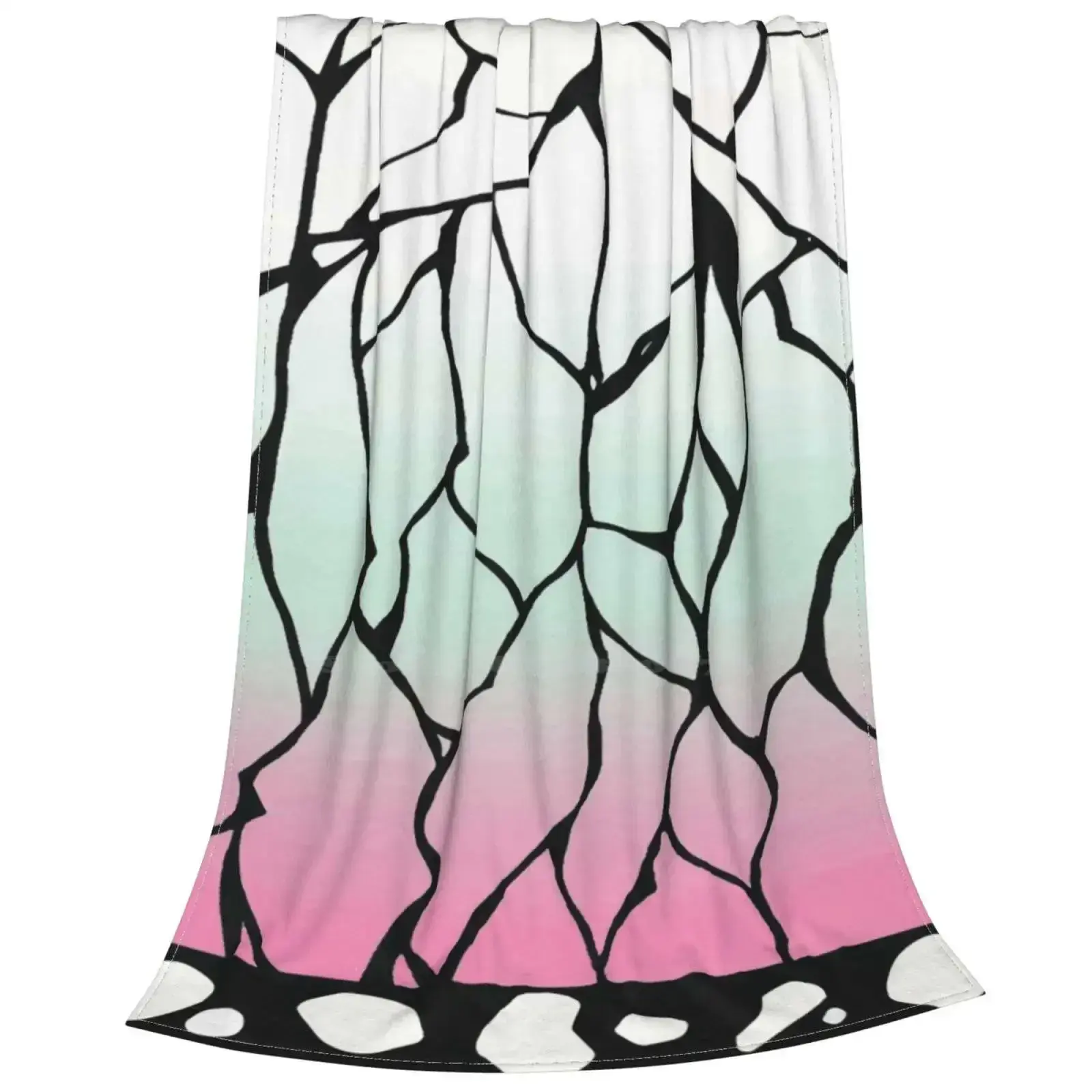 Shinobu Kimono Pattern Soft Warm Light Thin Blanket Kimono Pattern Demon Shinobu Kimetsu No Yaiba Shinobu Kocho Shinobu Pattern