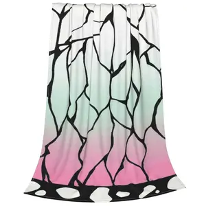 Shinobu Kimono Pattern Soft Warm Light Thin Blanket Kimono Pattern Demon Shinobu Kimetsu No Yaiba Shinobu Kocho Shinobu Pattern