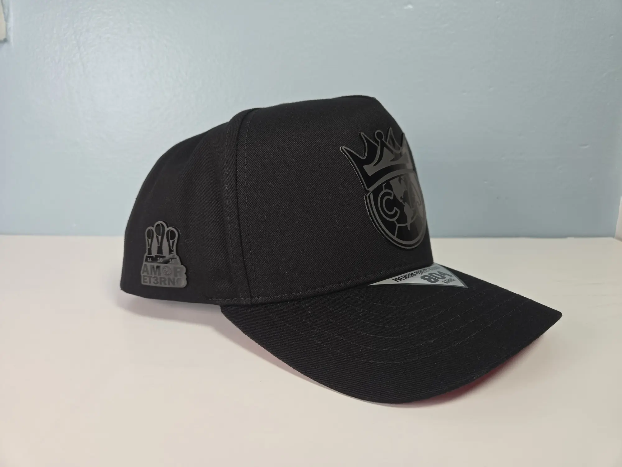 Gorra de America, America custom Hats, Black Snapback with Aguila de America