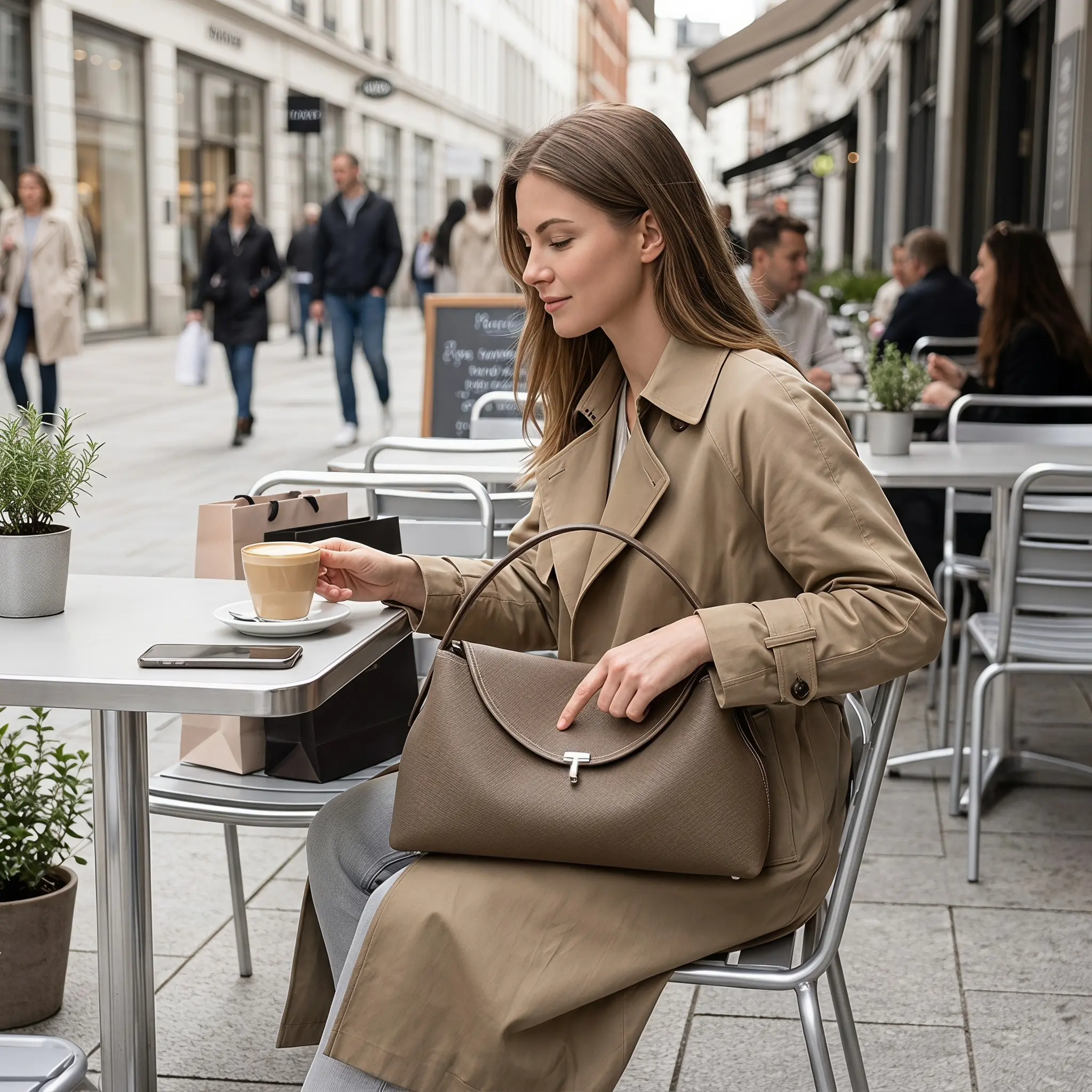TOTEME, Italian-made 2026 new model lightweight single-shoulder bag - a soft commuter tote bag with adjustable shoulder strap, detachable waist belt and cotton lining - available in four colors