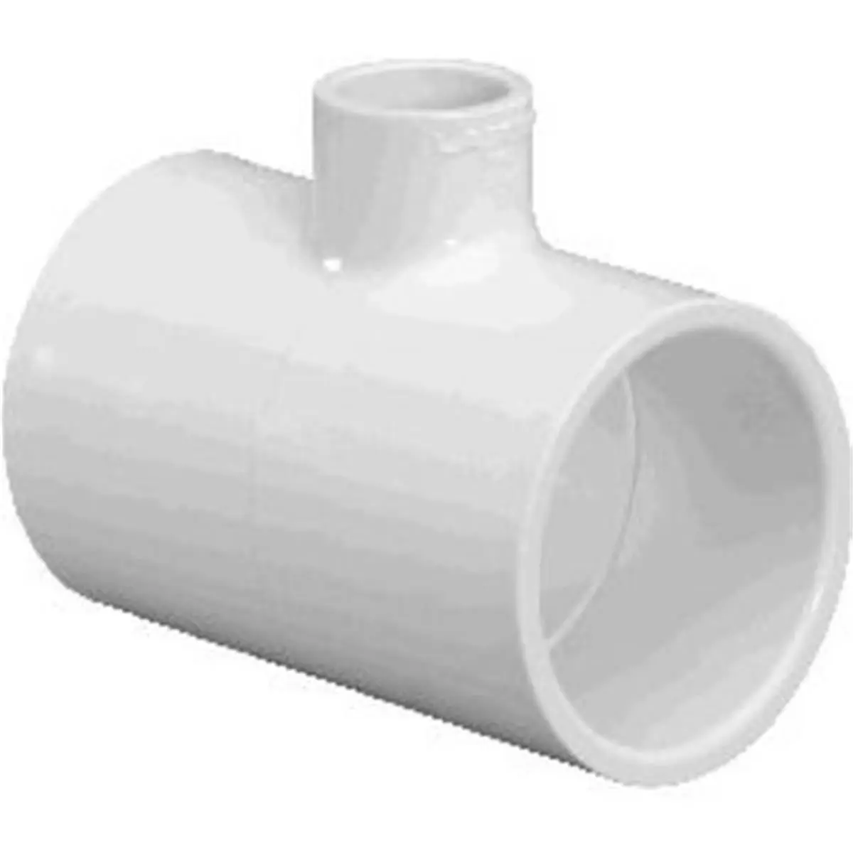 Charlotte Pipe and Foundry 42518 White Schedule 40 PVC Reducing Tee, Slip Socket, 2 x 2 x 0.75 in, 140 degree f. maximum, High-Quality Modern Products Houseware Supplies Plumbing Pipe Fitting