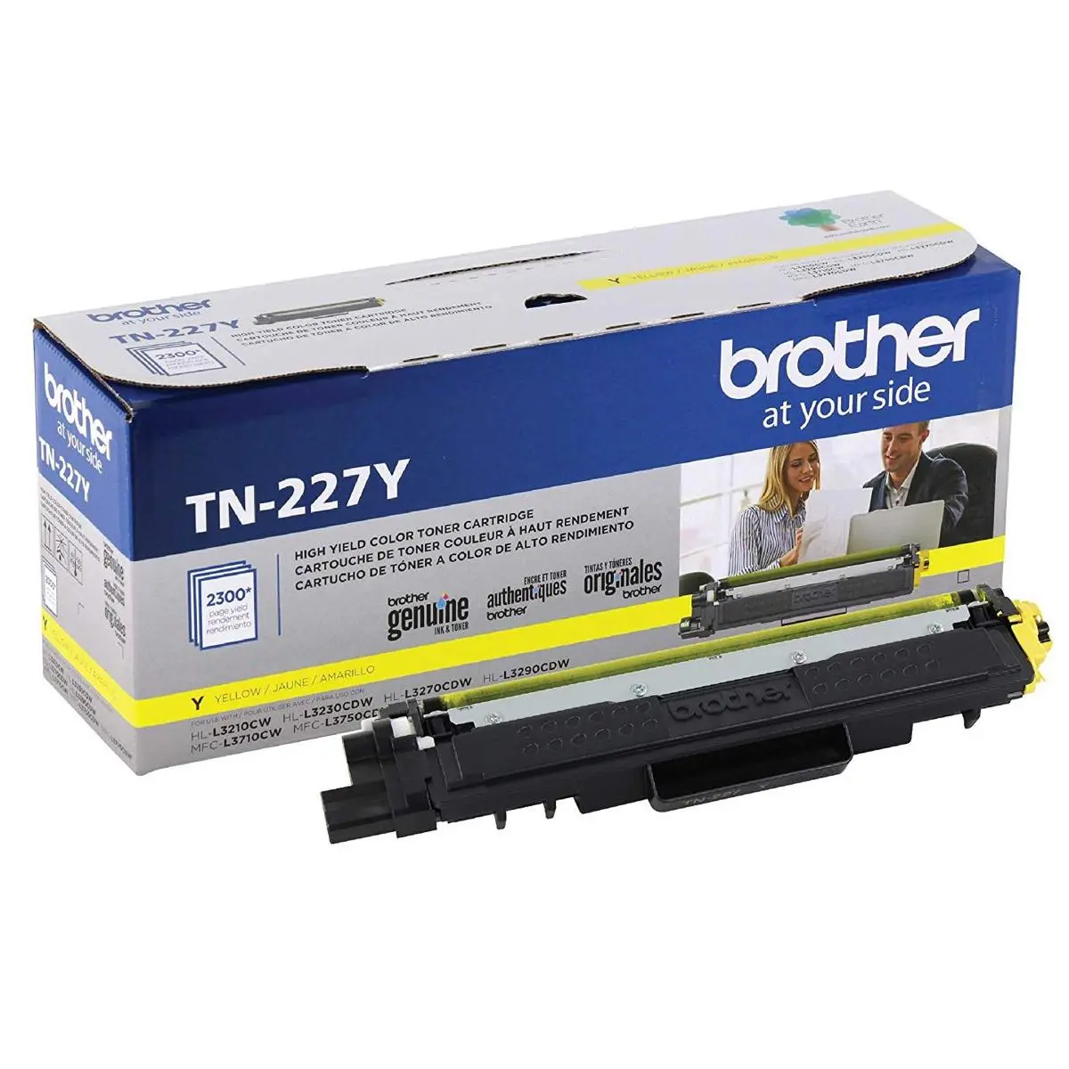 Brother TN227 High-Yield Toner Cartridge, 2300 Pages Yield, Yellow