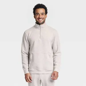 Men's Mesh Spacer 1/2 Zip Top - All In Motion Heathered Gray XL