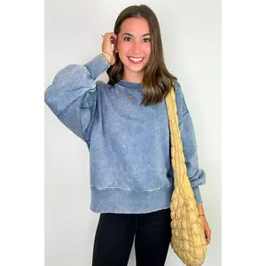 Refined Relaxation Acid Wash Pullover - BACK IN STOCK