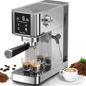 Espresso Machine 20 Bar, 3-Second Heat for Rapid Cold Brew, Built-in Steam Wand for Lattes, Touch Screen, 40oz Tank, Gift for Coffee Lovers