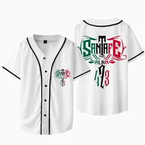 Santa Fe Klan 473 Merch Jersey Rapper Tour Baseball Jacket Women Men Fashion Casual Short Sleeve T-shirts
