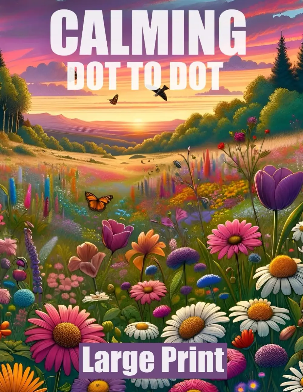 Calming Dot to Dot Book For Adults: Large Print Relaxing and Challenging ConnectThe Dots for Adults, Seniors, Teens & Kids
