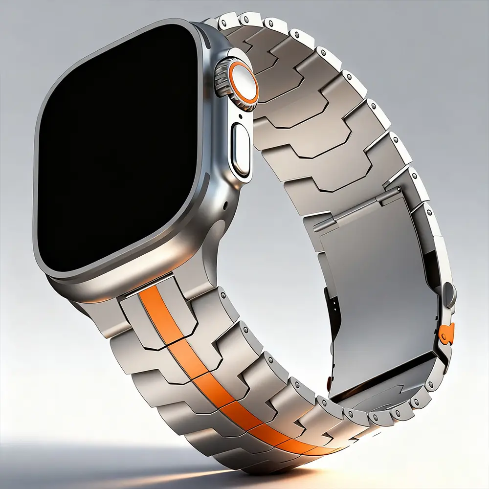 Men Titanium Alloy Strap for IWatch 49mm 46mm 45mm 44mm 6 5 4 Luxury Bracelet for IWatch Ultra3/2/1 Series11 10 9 7 8 Se Business Band Smartwatch Strap Smart Watch Accessories