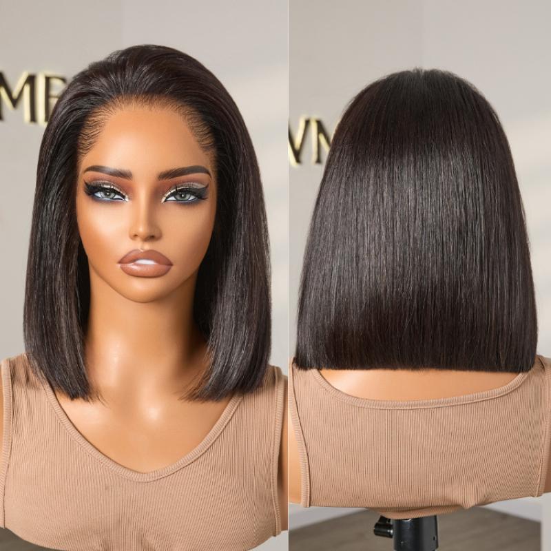 LUVME Lagos Hairline Silky Straight Glueless Wig 13x4 Frontal Pre-Cut HD Lace Natural Black Flexi-Fit Invisi Drawstring Cap
