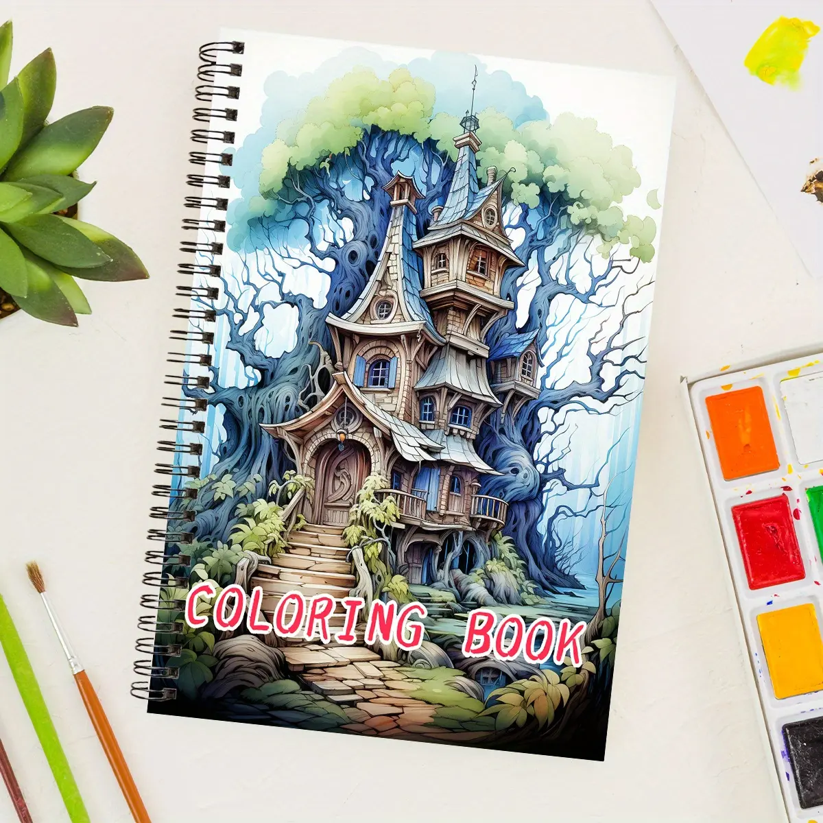 1pc Halloween Coloring Book Gothic Dark Style Art Drawing Coloring Book Stress Relief & Relaxation 30 Unique Designs 8.3x5.5 inches Perfect Gift for Christmas, Halloween & Thanksgiving