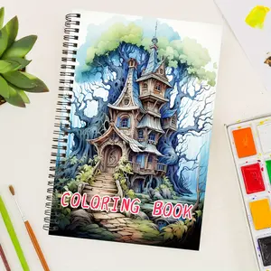 1pc Halloween Coloring Book Gothic Dark Style Coloring Book Stress Relief & Relaxation 30 Unique Designs 8.3x5.5 inches Perfect Gift for Christmas, Halloween & Thanksgiving