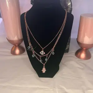 Ashley Spiritualist ( Protect Me Necklace ) Fashion Piece with Evil Eye and Hamsa Charm for Women