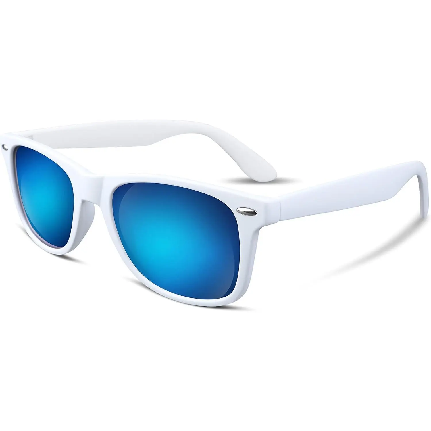EyeconicFinds  Classic Square Retro Polarized Sunglasses Women Men 80s Sun Glasses Trendy UV400 B1858