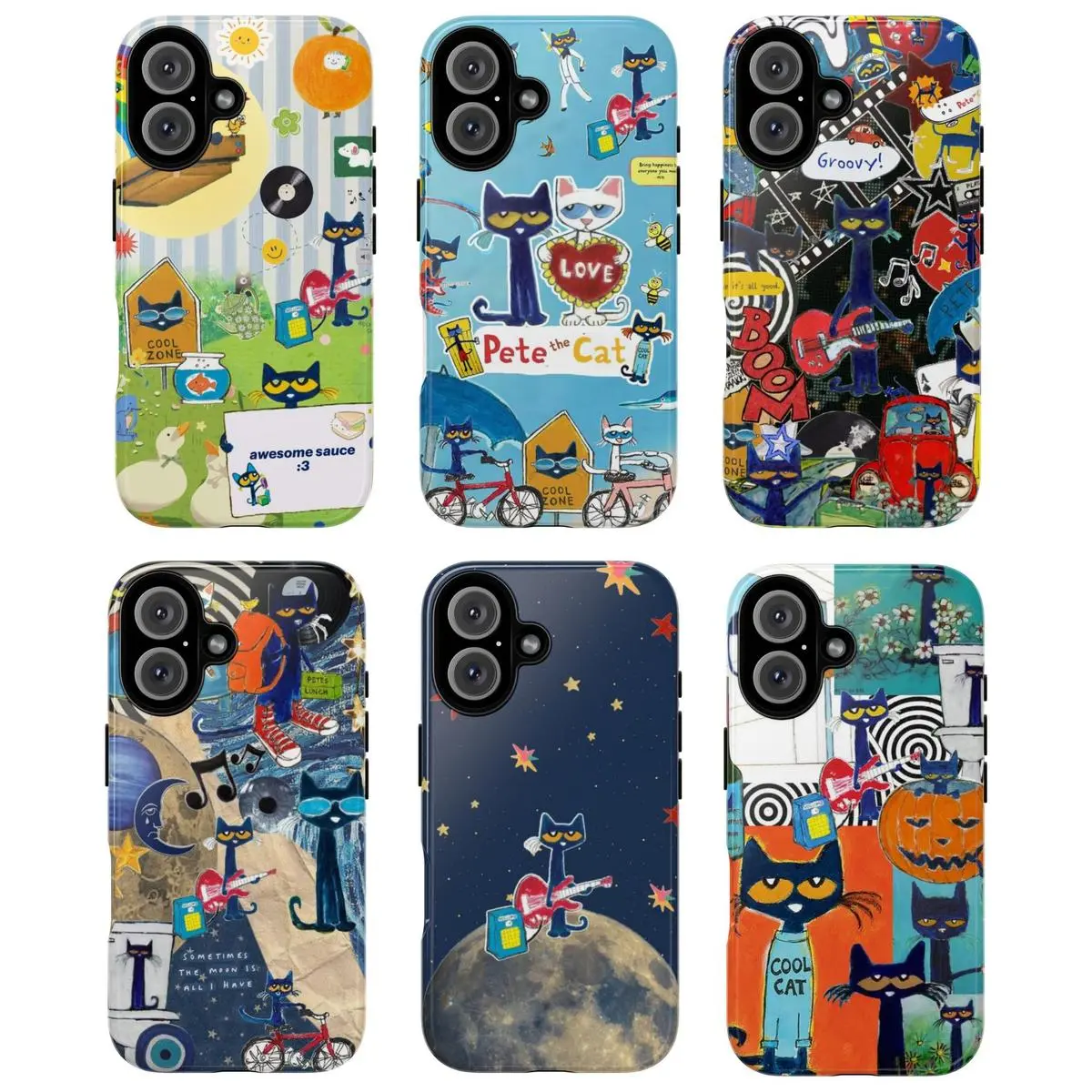 Pete the Cat Durable Smartphone Protective Case - Shockproof Polycarbonate Casing, Chic Accessory Cover for iPhone 17/16/15/14/13/12/11 Pro Max Plus, Summerwins Fan Gift for Enthusiasts