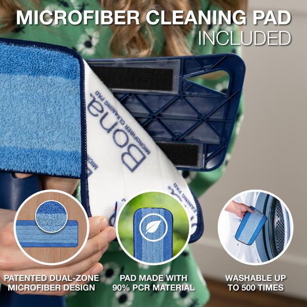 Spray Mop for Hardwood Floors, with Refillable Cartridge & Washable Microfiber Pad