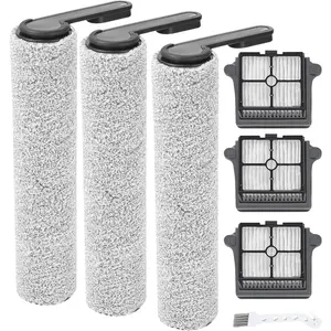 (7pcs) HEPA Filters & Replacement Parts Kit Brush Rollers Compatible Parts Accessories Kit For Tineco Floor ONE S6/S7 Pro Wet Dry Vacuum Cleaner, Replacement Inclue 3 Vacuum Filter, 3 Brush Rollers
