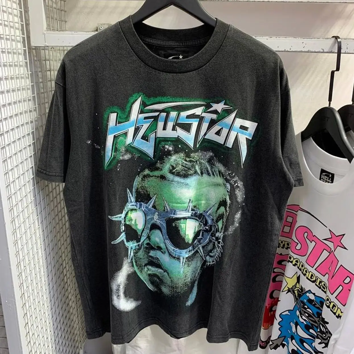 Hell-star Future Y2K Aesthetic T Shirt, Harajuku Tee, Goth Punk T-Shirt, Alternative Clothing, Y2k Graphic Shirt, Unisex Shirt, Cotton Shirt, Vintage Shirt, Crewneck Shirt, Streetwear, Oversized T-Shirt RU3