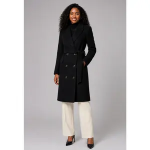 Armania Lapel Split Coat with Belt